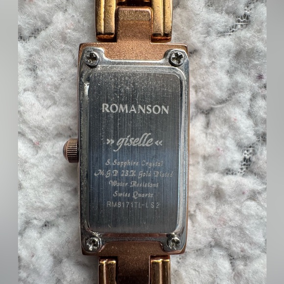Romanson Women’s Giselle 23k Gold Plated Swiss Made Watch With COA - Picture 5 of 11